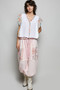 POL V-Neck Floral Ruffle Sleeve Blouse