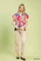 Umgee Mix Floral Patchwork Tassel Tie Top