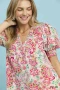 Umgee Mix Paisley Floral Button Down Shirt