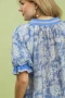Umgee Floral Print Puff Sleeve Top
