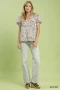 Umgee Mix Paisley Floral Button Down Shirt