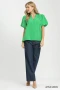 Umgee Button-Down Puff Sleeve Shirt