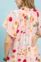 Umgee Abstract Print Flutter Sleeve Midi Dress