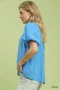Umgee Button-Down Puff Sleeve Shirt