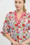 Umgee Mix Floral Print Ruffle Top