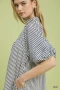 Umgee Striped Puff Sleeve Shift Dress