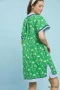 Umgee Printed Split Neck Short Sleeve Shift Dress