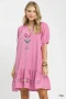 Umgee Embroidered Floral Babydoll Dress