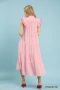Umgee Seersucker Ruffle Sleeve Tiered Midi Dress