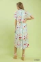 Umgee Abstract Print Flutter Sleeve Midi Dress