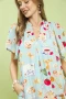 Umgee Abstract Print Flutter Sleeve Midi Dress
