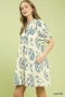 Umgee Mix Paisley Scallop Trim Dress