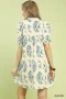 Umgee Mix Paisley Scallop Trim Dress