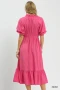 Umgee Ruffle V-Neck Midi Dress
