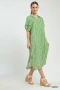 Umgee Printed Puff Sleeve Midi Dress with Pockets