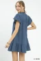 Umgee Ruffled Washed Denim Dress