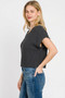 Zenana Textured Knit V-Neck Cropped Sweater