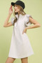 Umgee Zip-Neck Flutter Sleeve Dress
