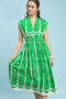 Umgee Sleeveless Smocked Midi Dress