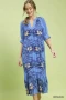Umgee Floral Belted Midi Dress