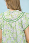 Umgee Retro Floral Smocked Babydoll Blouse