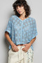 POL Crochet Lace Short Sleeve Top