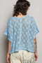 POL Crochet Lace Short Sleeve Top