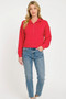 Zenana Scuba Half Zip Pullover With Kangaroo Pockets