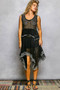 POL Texture Lace Ruffled Sleeveless Dress
