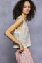 POL Floral Embroidered V-Neck Vest