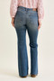 Judy Blue Mid Rise Flare Jeans with Front Flap Pockets
