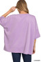Zenana Scuba Round Neck Top With Side Slits