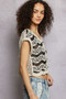POL Crochet Button-Down Vest with Scalloped Edges