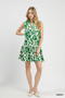 Umgee Floral Sleeveless Tiered Dress