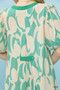 Umgee Abstract Print Puff Sleeve Shift Dress