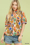 Umgee Jacquard Abstract Print Top