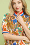 Umgee Jacquard Abstract Print Top