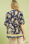 Umgee Apricot Floral Boho Blouse