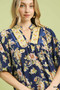 Umgee Apricot Floral Boho Blouse