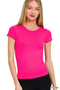 Zenana Seamless Crew Neck Tee