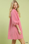 Umgee Textured Pocket Mini Dress