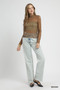 Umgee Nylon Lace Mesh Long Sleeve Top
