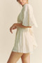 Davi & Dani Batwing Sleeve Waist Belt Romper