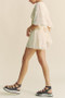Davi & Dani Batwing Sleeve Waist Belt Romper