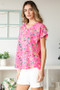 Heimish Full Size Animal print V-Neck Short Sleeve T-Shirt Plus Size