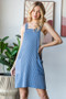Heimish Full Size Ribbed Sleeveless Mini Tank Dress Plus Size