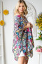Heimish Full Size Multi Color Snake Open Cardigan Plus Size