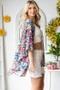 Heimish Full Size Multi Color Snake Open Cardigan Plus Size