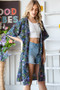 Heimish Full Size Half Sleeve Floral Open Cardigan Plus Size