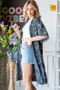 Heimish Full Size Half Sleeve Floral Open Cardigan Plus Size